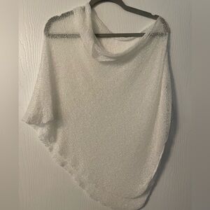 White sheer cover up, off the shoulder look, size would fit M